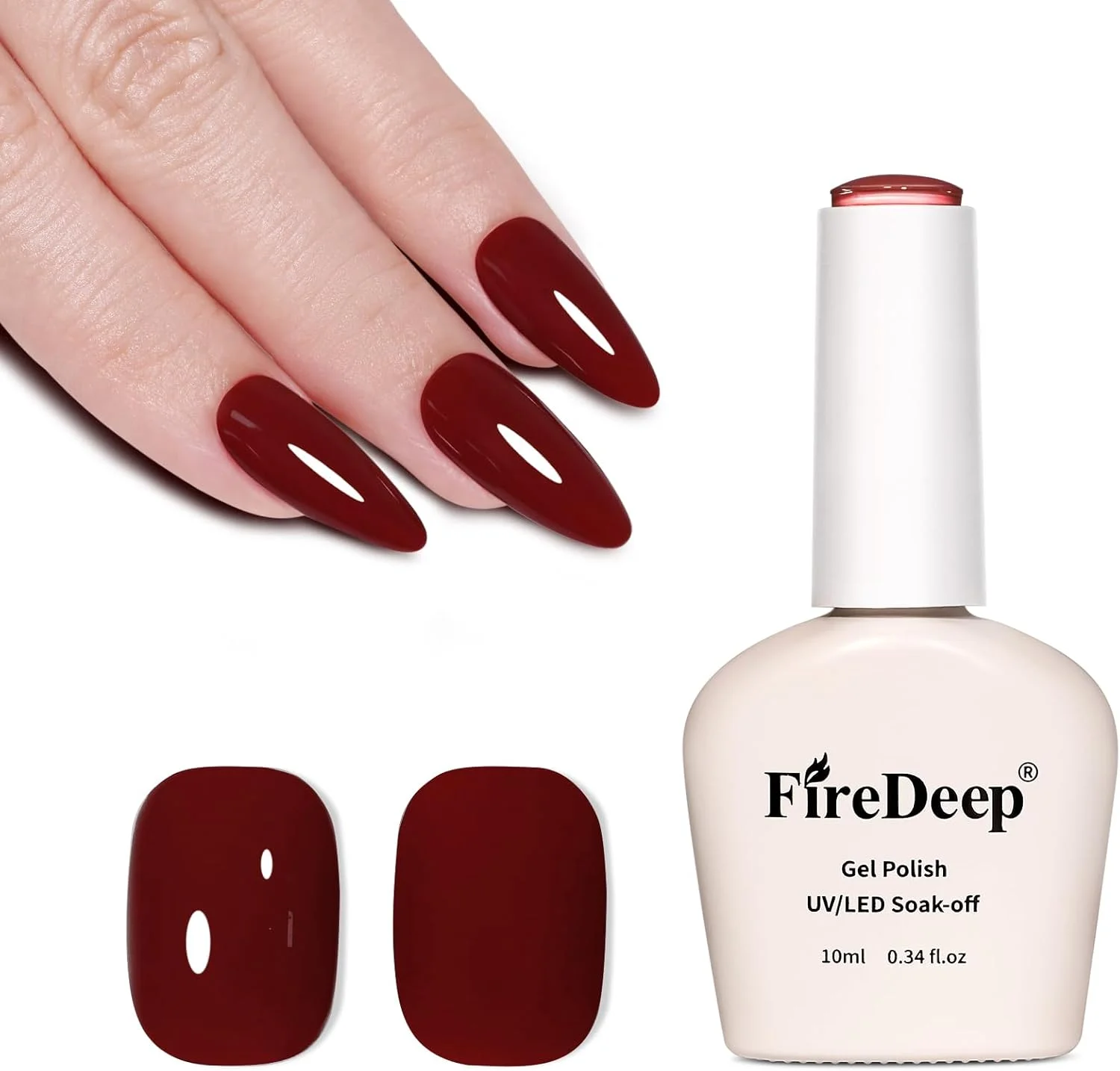لاک ژل ۱۰ میلی لیتری بدون هما، لاک ژل قرمز تیره، لاک ژل خیساندنی، قابل خشک شدن با UV/LED، هدیه مانیکور برای هنر ناخن DIY و استودیو ناخن برای زنان
