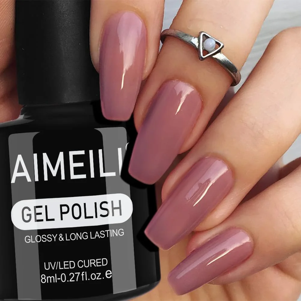 لاک ژل ناخن ایمیلی 8 میلی لیتر - خشک شدن سریع با UV LED، ماندگاری طولانی و مقاوم در برابر لب پر شدن، کیفیت سالنی برای استفاده خانگی و حرفه ای - 1004