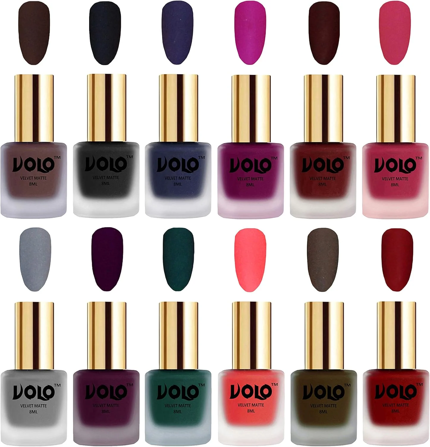 لاک ناخن ولو مخملی مات با رنگ های جسورانه - فروش عمده لاک ناخن ولو مخملی مات با رنگ های جسورانه - فروش عمده