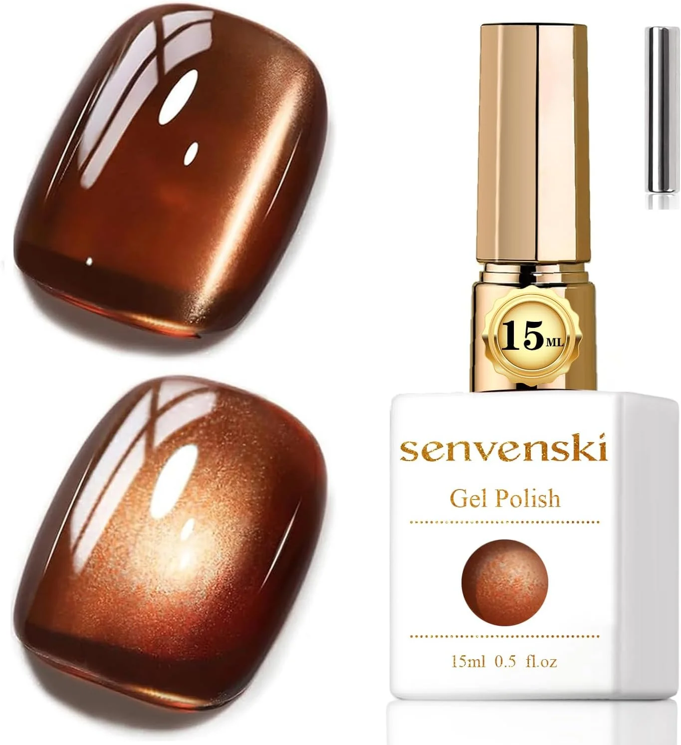 لاک ژل چشم گربه ای شیشه ای سنونسکی با آهنربا 15 میلی لیتر، ژل رنگی براق هولوگرافی کهکشانی سه بعدی مغناطیسی شفاف، مناسب برای سالن و استفاده شخصی (قهوه ای تیره، MY1-018) لاک ژل چشم گربه ای شیشه ای سنونسکی با آهنربا 15 میلی لیتر، ژل رنگی براق هولوگرافی کهکشانی سه بعدی مغناطیسی شفاف، مناسب برای سالن و استفاده شخصی (قهوه ای تیره، MY1-018)