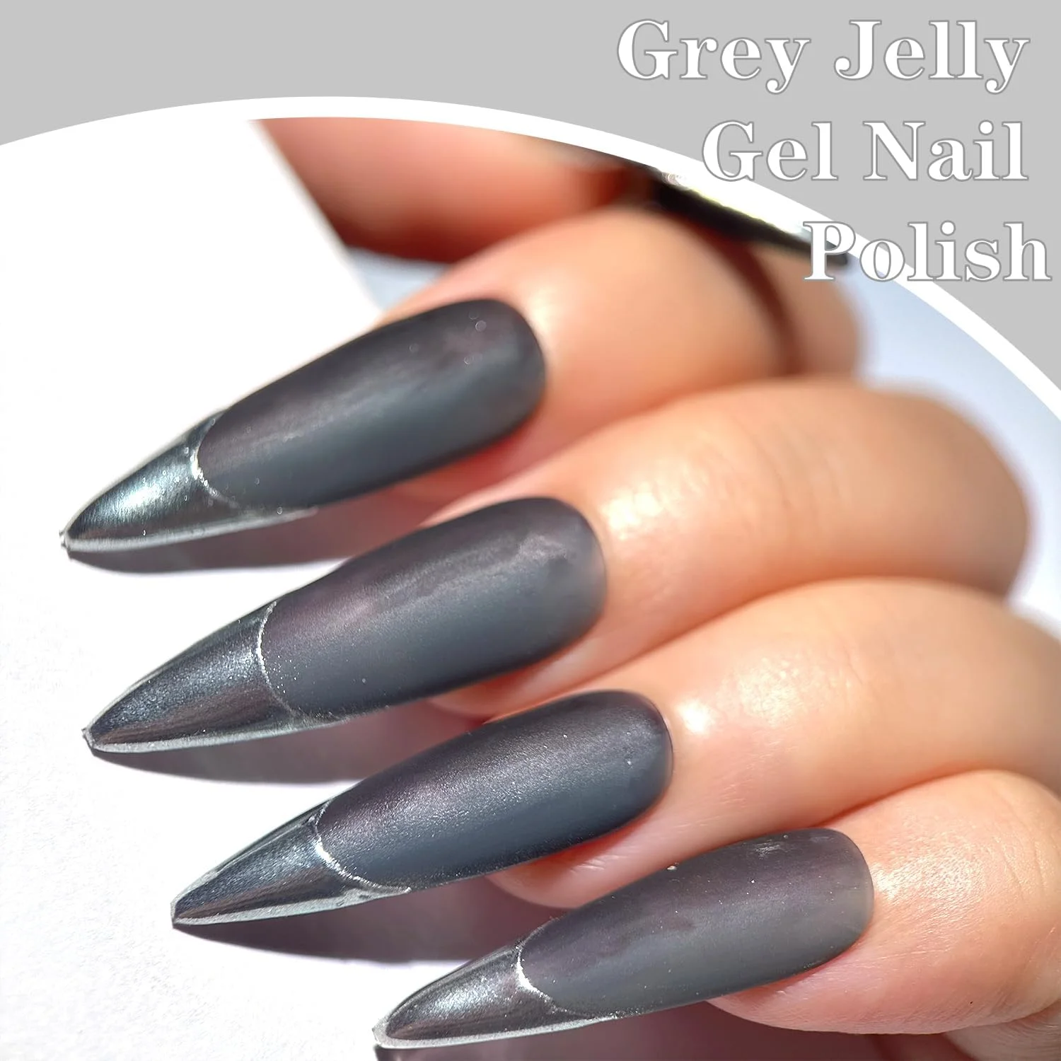 لاک ژل ژله ای مشکی Senvenski - رنگ های شفاف خاکستری زغالی با پوشش شیری ملایم | کیت هنر ناخن UV/LED وگان هدیه ای برای مانیکور زنان سالن DIY (CS2-008)