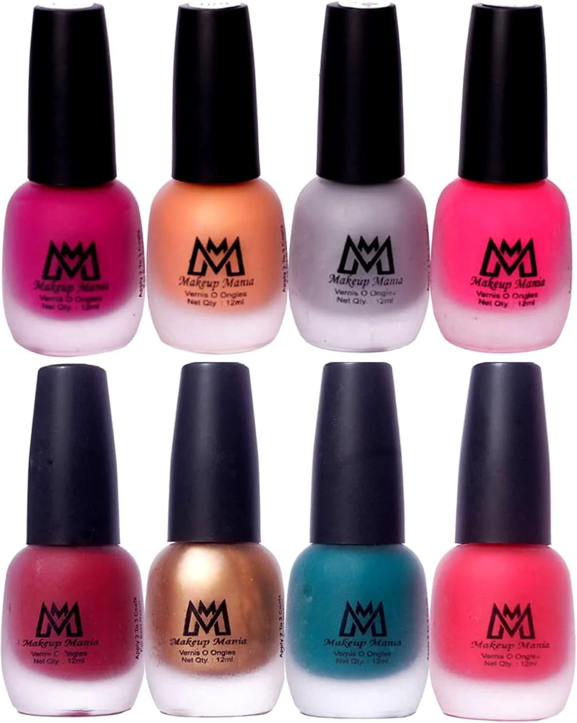 ست لاک ناخن مخملی Makeup Mania، مجموعه لاک ناخن مات 8 عددی، چند رنگ (MM # 17-68)