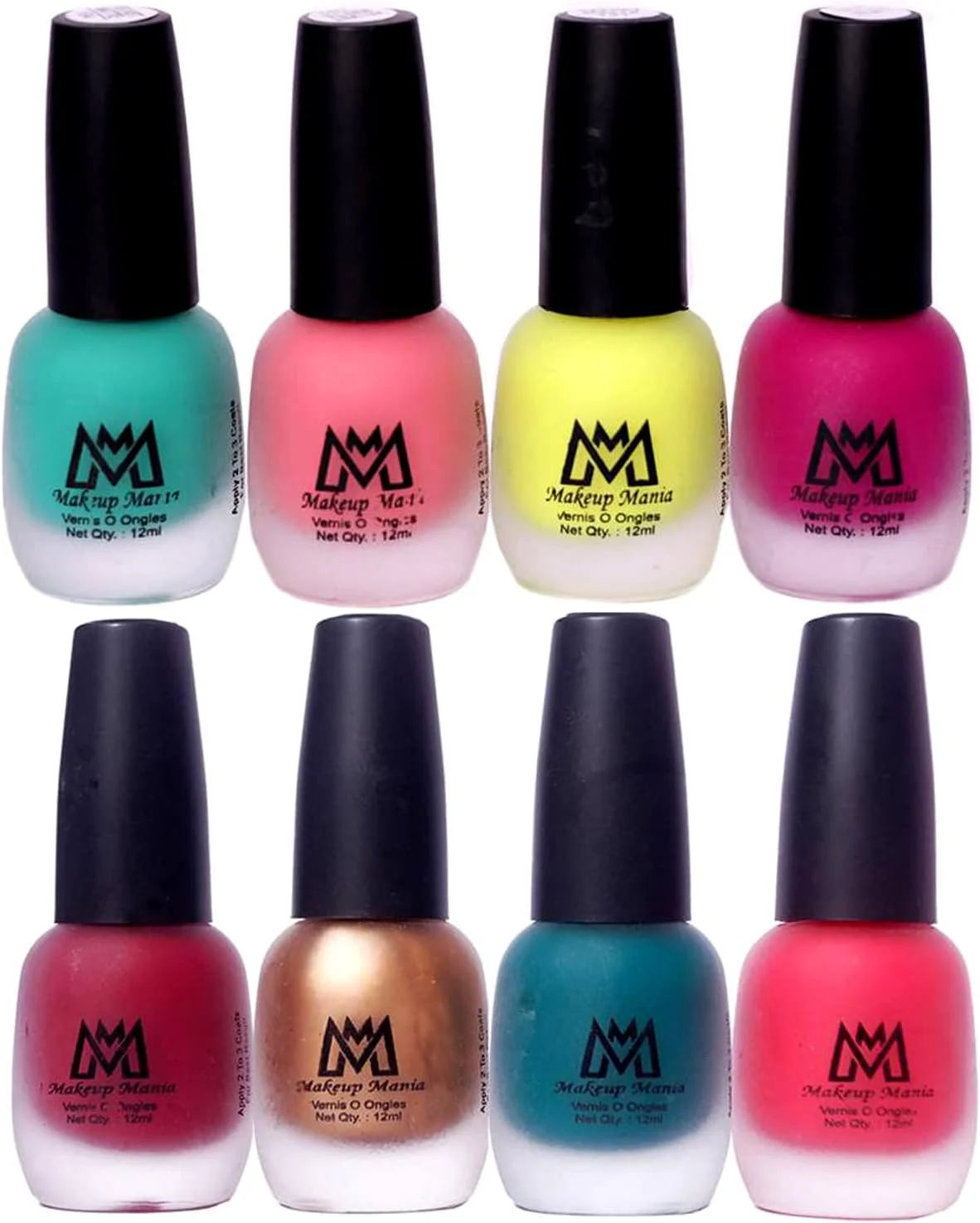 مجموعه لاک ناخن مخملی Makeup Mania، ست لاک ناخن مات 8 عددی، چند رنگ (MM # 17-65)