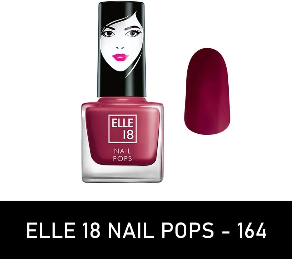 لاک ناخن Elle 18 Nail Pops، رنگ 164، روکش مات و براق، 5 میلی لیتر