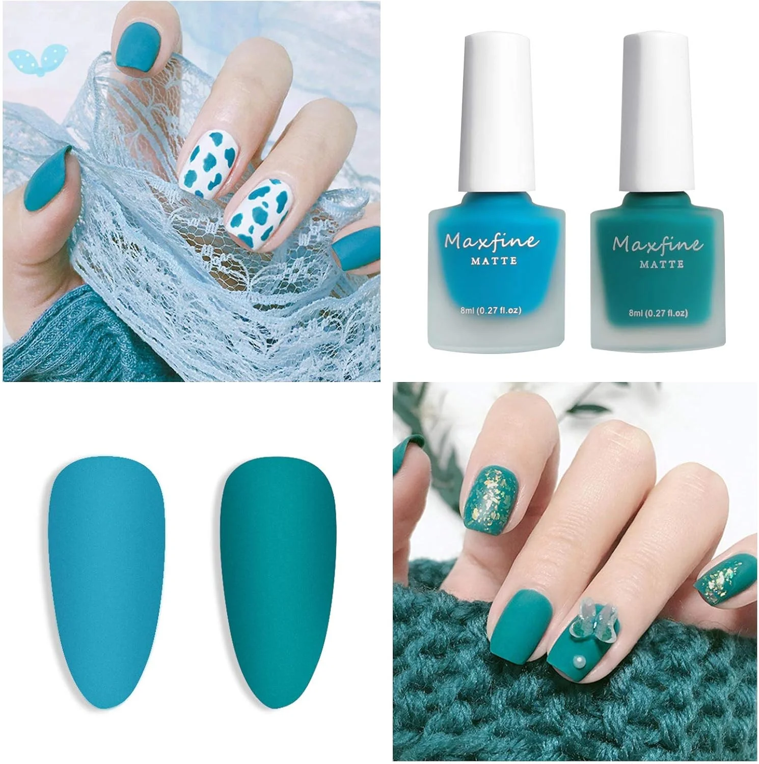 ست لاک ناخن مات 6 رنگ، لاک ژل مخملی مات با جلوه مه، هنر ناخن مخملی ضد آب با ماندگاری طولانی 8 میلی لیتر/بطری - #C