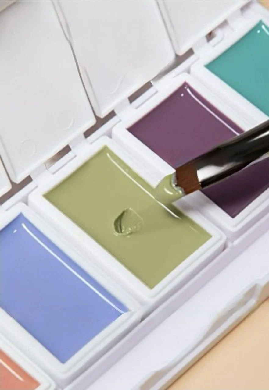 ست لاک ژل با دستگاه یو وی، 6 رنگ کرمی، ژل لاک جامد به همراه قلم طراحی ناخن، رنگ های خنثی و براق، مناسب طراحی ناخن در خانه، سایز مسافرتی (E)