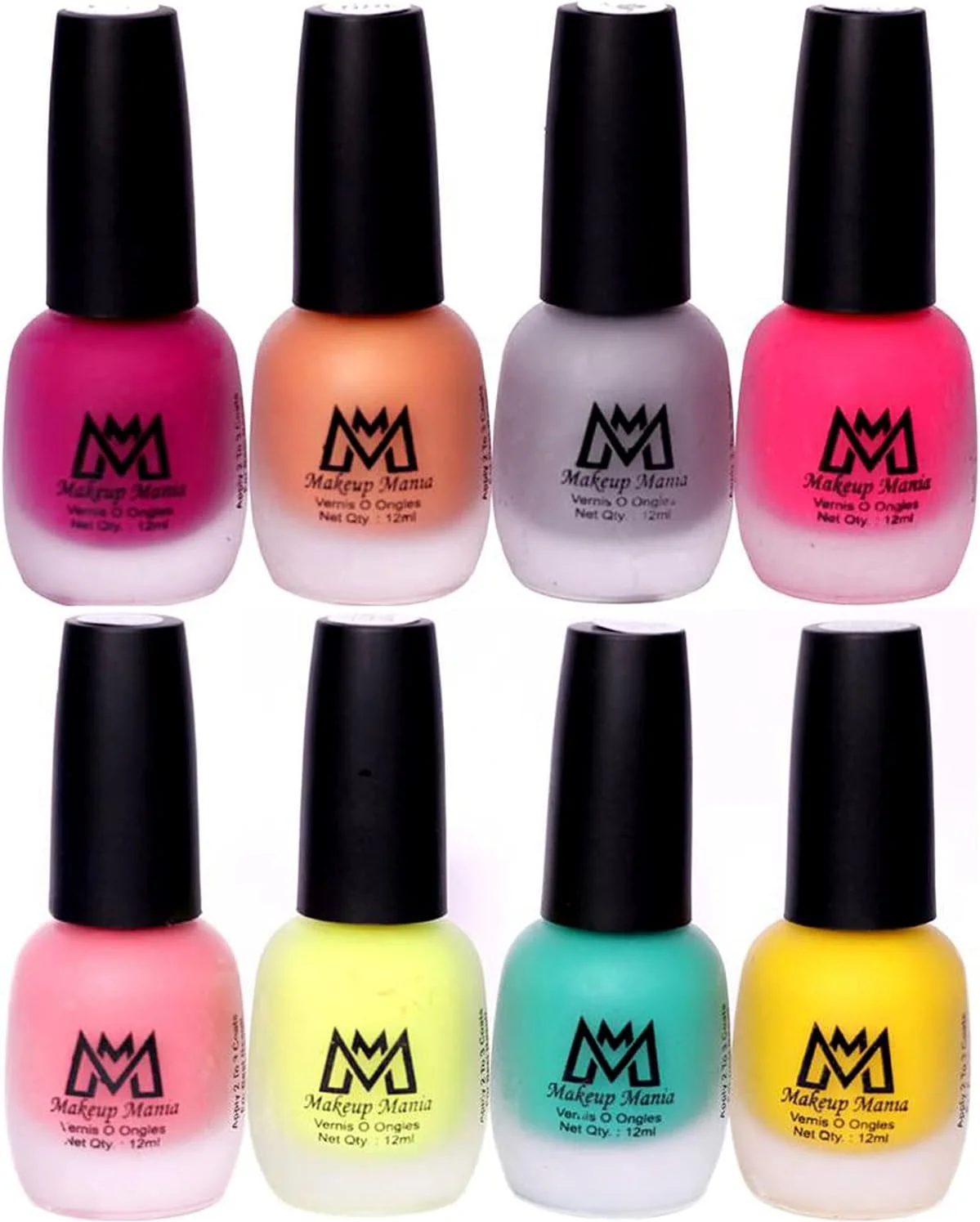 ست لاک ناخن Makeup Mania، ست ترکیبی لاک مات مخملی 8 عددی، ست ترکیبی لاک ناخن چند رنگ (MM # 60-68)