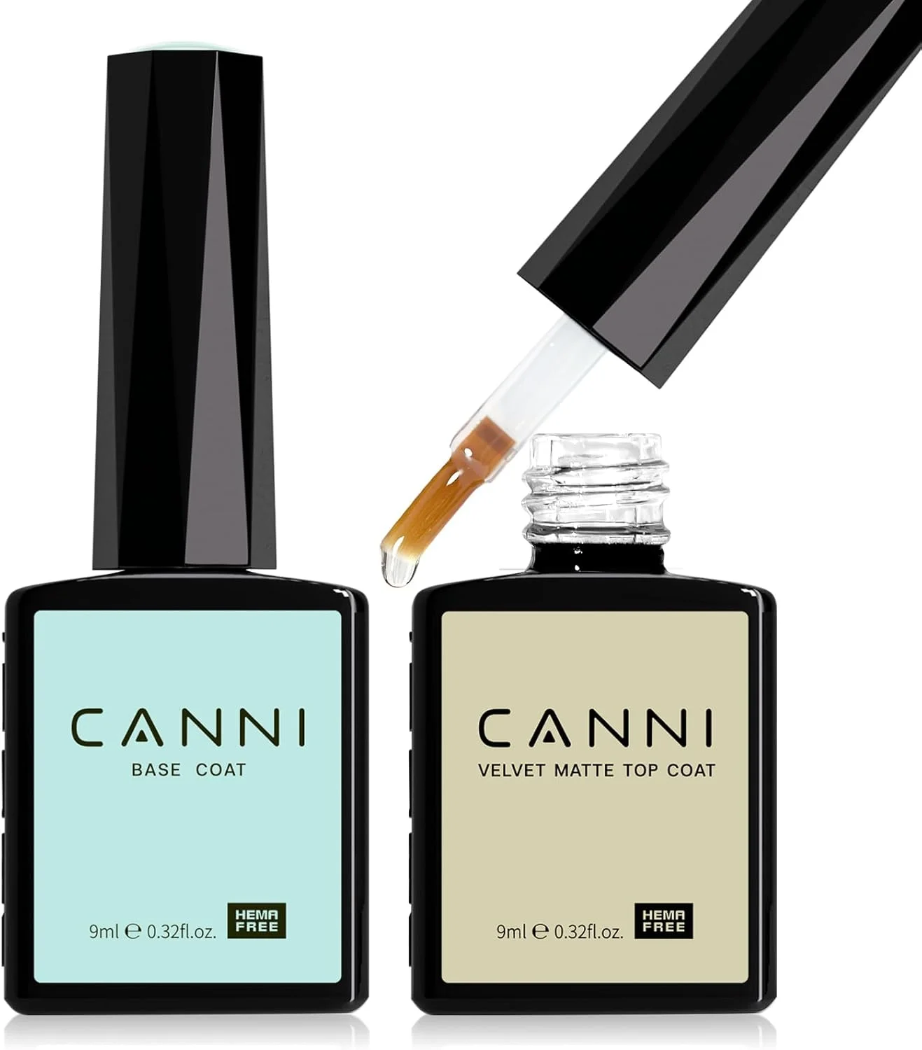 ست لاک ژل مات تاپ کت و بیس کت CANNI - بدون نیاز به پاک کردن، ماندگاری طولانی، مناسب برای طراحی ناخن در خانه و سالن