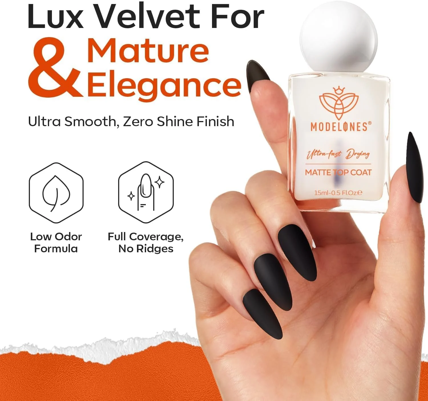 لاک تاپ کت مات مدلونز، خشک شدن سریع، بدون لب پر شدن، ماندگاری طولانی، محافظت از رنگ و ناخن، کیفیت سالن مانیکور 15 میلی لیتر