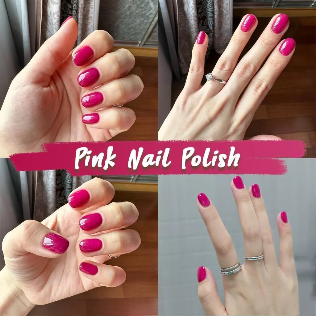 مجموعه لاک ژل آزونه – 6 رنگ لاک ژل صورتی کلاسیک، لاک ژل UV، ماندگاری طولانی، مناسب سالن و استفاده خانگی، هدیه لاک برای خانم ها (صورتی)