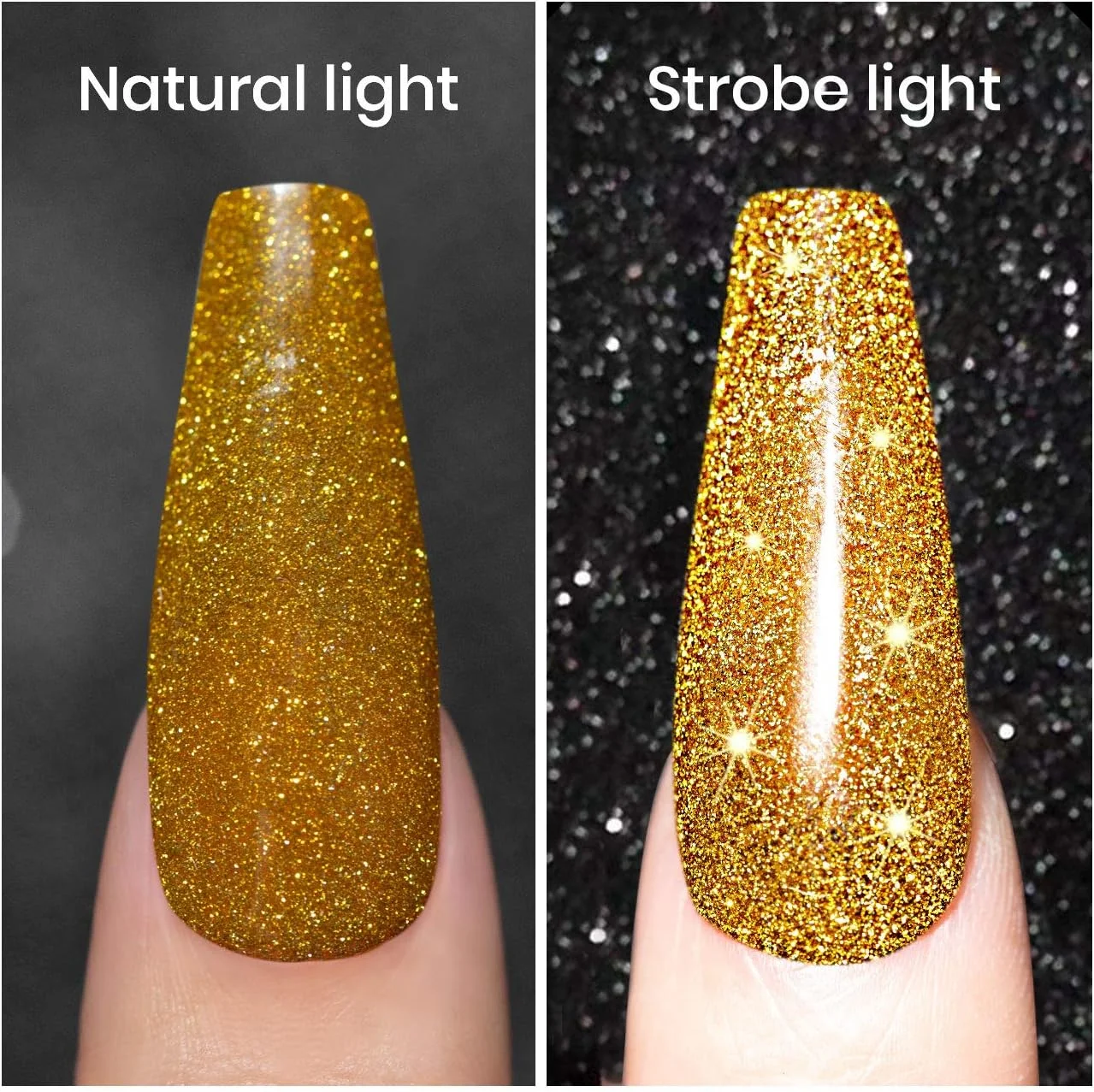 لاک ژل ناخن اکلیلی طلایی الماسی RARJSM - لاک براق UV LED برای طراحی ناخن - کیت شروع مانیکور Soak Off برای سالن یا استفاده شخصی در خانه - RAR82