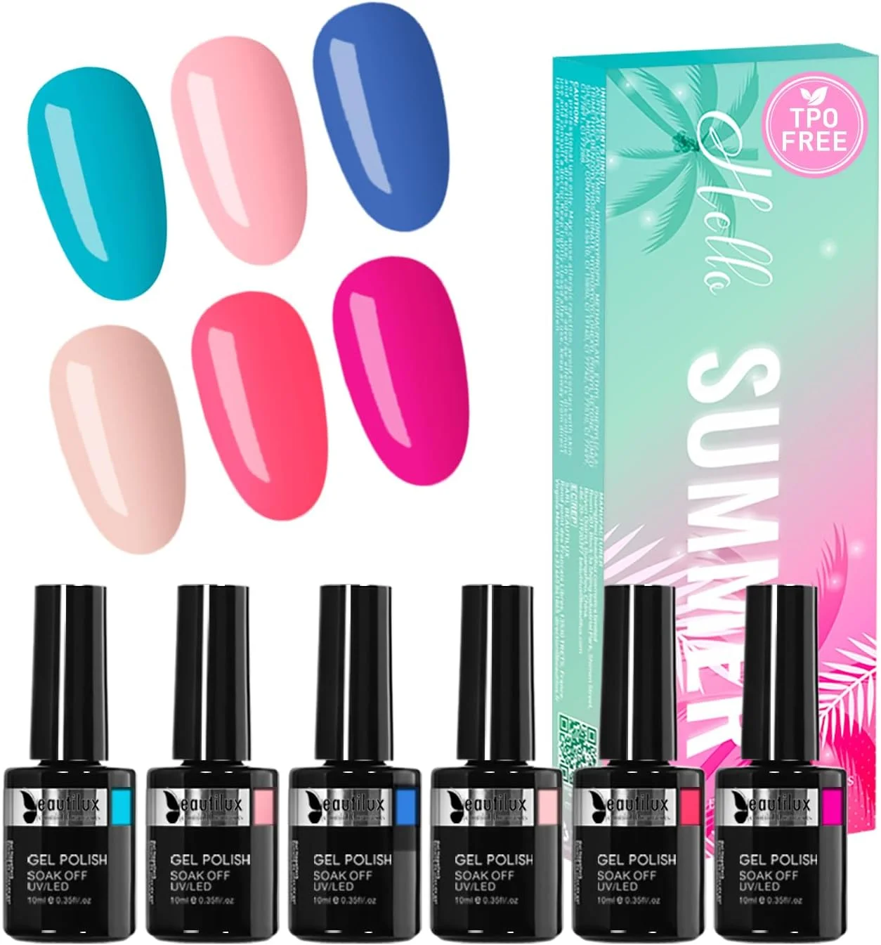 لاک ژل نیمه دائم بدون هما بیوتیلاکس، بدون TPO، 6 رنگ، ژل UV نیمه دائم، کیت خیساندن ژل UV، 10 میلی لیتر (SU25-01) لاک ژل نیمه دائم بدون هما بیوتیلاکس، بدون TPO، 6 رنگ، ژل UV نیمه دائم، کیت خیساندن ژل UV، 10 میلی لیتر (SU25-01)