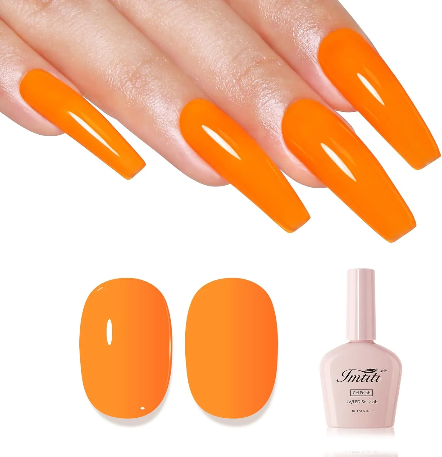 لاک ناخن ژل نئون UV Imtiti، لاک ژل نارنجی نئون UV، لاک ژل LED، کیت لاک ژل سالن مانیکور DIY بهاره تابستانی 10 میلی لیتر لاک ناخن ژل نئون UV Imtiti، لاک ژل نارنجی نئون UV، لاک ژل LED، کیت لاک ژل سالن مانیکور DIY بهاره تابستانی 10 میلی لیتر
