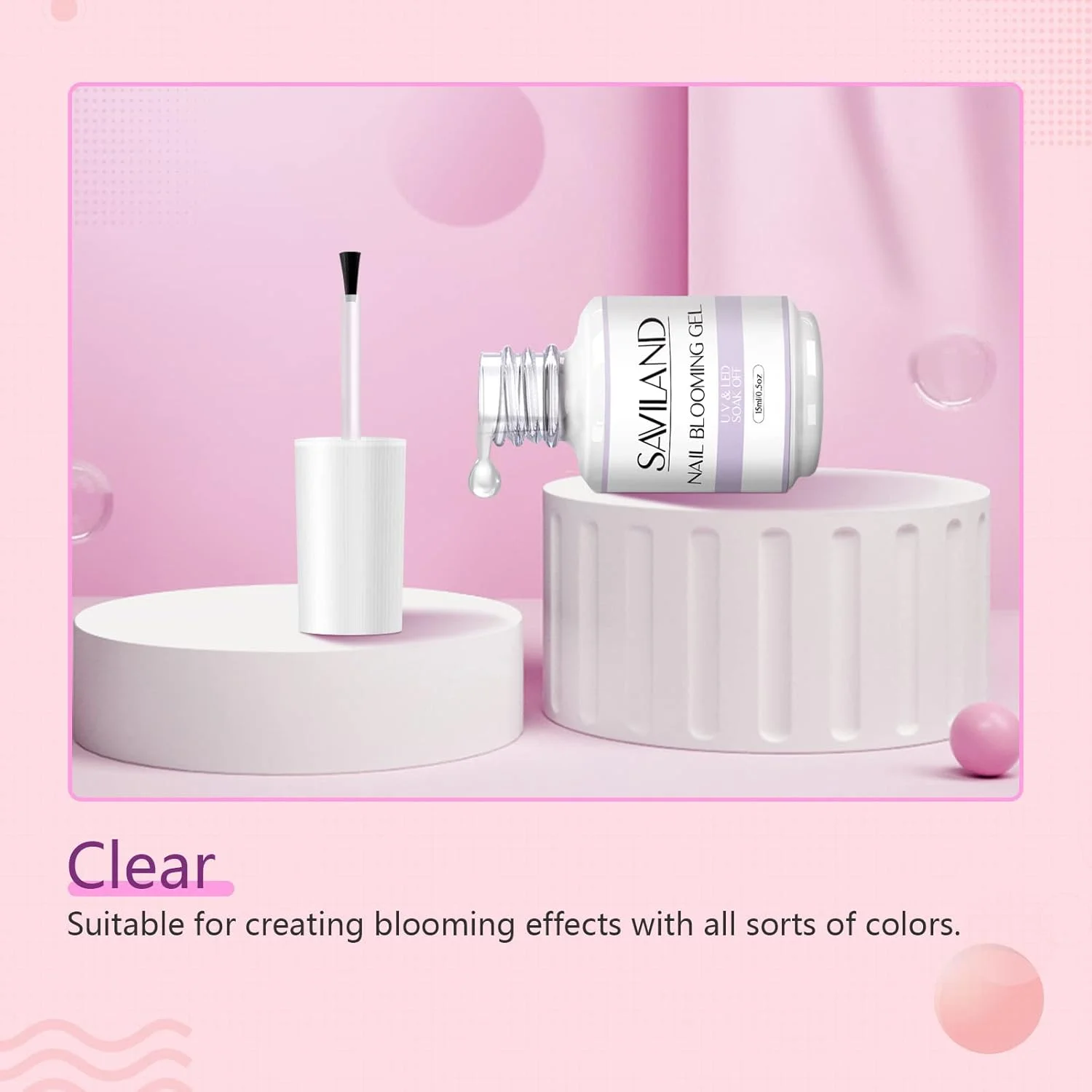 لاک ژل شکوفه دهنده ناخن ساویلند - کیت طراحی ناخن مرمری شفاف 15 میلی لیتری با برس هنری، جلوه های پخش شونده، طرح گلدار، طراحی آبرنگ، استفاده خانگی و سالنی لاک ژل شکوفه دهنده ناخن ساویلند - کیت طراحی ناخن مرمری شفاف 15 میلی لیتری با برس هنری، جلوه های پخش شونده، طرح گلدار، طراحی آبرنگ، استفاده خانگی و سالنی