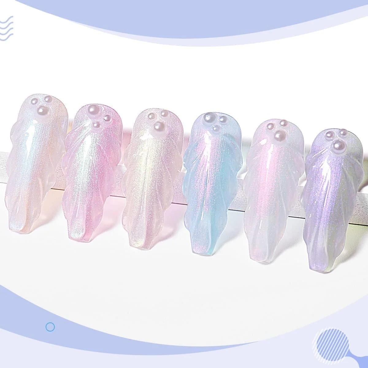 لاک ژل ناخن AIMEILI با افکت مرواریدی، کیت لاک ژل پولاریزه اکلیلی و براق پری دریایی در 6 رنگ، مناسب طراحی ناخن، قابل استفاده با دستگاه UV LED - ست 42 لاک ژل ناخن AIMEILI با افکت مرواریدی، کیت لاک ژل پولاریزه اکلیلی و براق پری دریایی در 6 رنگ، مناسب طراحی ناخن، قابل استفاده با دستگاه UV LED - ست 42