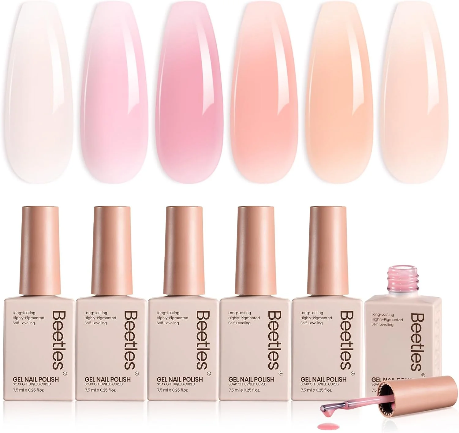 ست لاک ژل ژله ای بیتلز، 6 رنگ سفید شیری، صورتی ملایم، کیت لاک ژل رنگ بدن، جلوه شفاف، مناسب فصل بهار و تابستان، لاک ژل خیساندنی UV، مناسب طراحی ناخن فرانسوی و مانیکور DIY، هدیه ای برای خانم ها ست لاک ژل ژله ای بیتلز، 6 رنگ سفید شیری، صورتی ملایم، کیت لاک ژل رنگ بدن، جلوه شفاف، مناسب فصل بهار و تابستان، لاک ژل خیساندنی UV، مناسب طراحی ناخن فرانسوی و مانیکور DIY، هدیه ای برای خانم ها