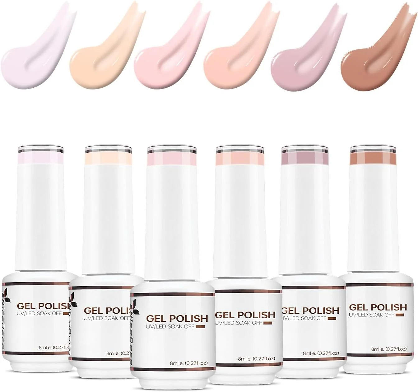 لاک ژل ناخن گیاهی و بدون تست حیوانی Nicedeco، 6 عددی، 8 میلی لیتر، رنگ های نود، مناسب برای استفاده با دستگاه LED و UV، مناسب برای مانیکور و استفاده خانگی، 6 عدد در 8 میلی لیتر - کیت 5 لاک ژل ناخن گیاهی و بدون تست حیوانی Nicedeco، 6 عددی، 8 میلی لیتر، رنگ های نود، مناسب برای استفاده با دستگاه LED و UV، مناسب برای مانیکور و استفاده خانگی، 6 عدد در 8 میلی لیتر - کیت 5