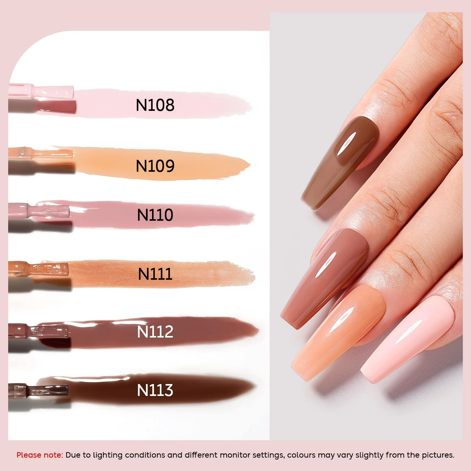 لاک ژل ناخن گیاهی و بدون تست حیوانی Nicedeco، 6 عددی، 8 میلی لیتر، رنگ های نود، مناسب برای استفاده با دستگاه LED و UV، مناسب برای مانیکور و استفاده خانگی، 6 عدد در 8 میلی لیتر - کیت 5 لاک ژل ناخن گیاهی و بدون تست حیوانی Nicedeco، 6 عددی، 8 میلی لیتر، رنگ های نود، مناسب برای استفاده با دستگاه LED و UV، مناسب برای مانیکور و استفاده خانگی، 6 عدد در 8 میلی لیتر - کیت 5