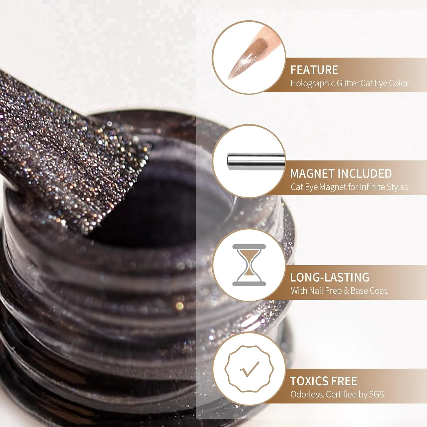 لاک ژل چشم گربه ای مایچائو 15 میلی لیتر، 1 عدد لاک ناخن مغناطیسی کهکشانی با آهنربا، لاک ژل چشم گربه ای هولوگرافیک برای طراحی ناخن، مانیکور، سالن، DIY در خانه لاک ژل چشم گربه ای مایچائو 15 میلی لیتر، 1 عدد لاک ناخن مغناطیسی کهکشانی با آهنربا، لاک ژل چشم گربه ای هولوگرافیک برای طراحی ناخن، مانیکور، سالن، DIY در خانه