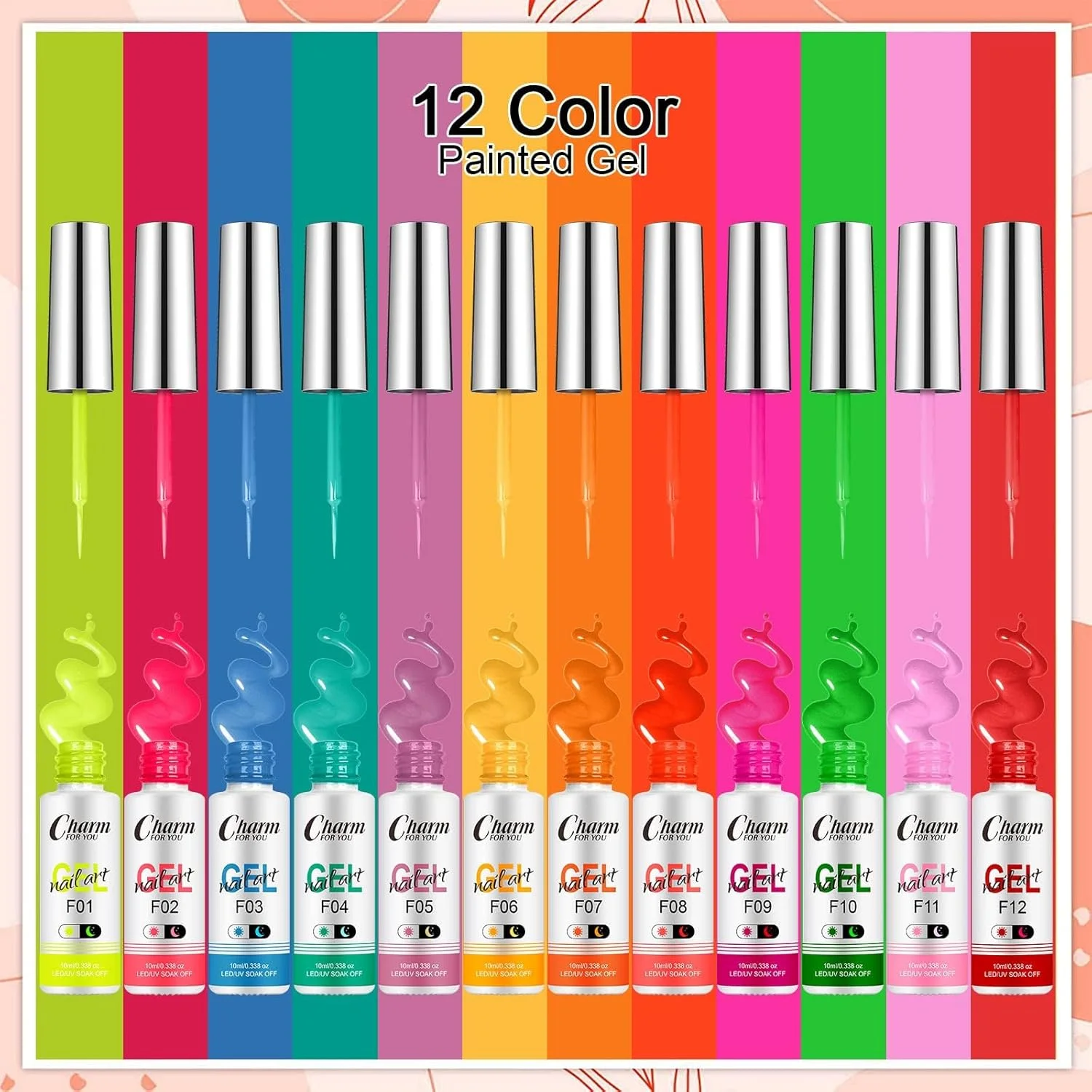 ست لاک ژل طراحی ناخن رنگی درخشان، ژل شبتاب 12 رنگ، ژل طراحی نئونی برای طراحی ناخن، لاک ژل طراحی ناخن UV LED، ست لاک ناخن برای مهمانی ست لاک ژل طراحی ناخن رنگی درخشان، ژل شبتاب 12 رنگ، ژل طراحی نئونی برای طراحی ناخن، لاک ژل طراحی ناخن UV LED، ست لاک ناخن برای مهمانی