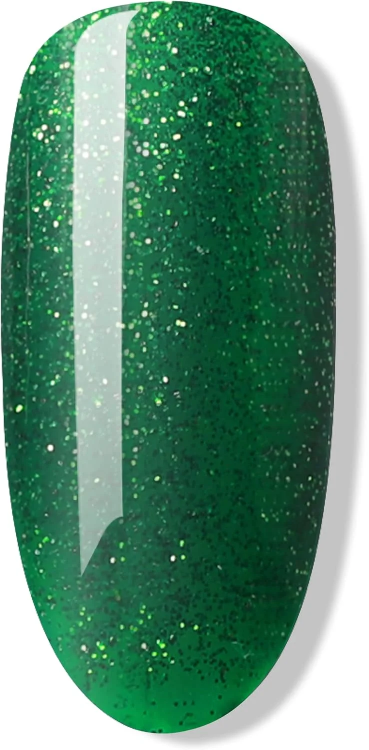 لاک ژل ناخن بلوسکی، مدل Elf 63902، اکلیلی سبز تیره، رنگ کاجی، ماندگاری طولانی، مقاوم در برابر لب پر شدن، 10 میلی لیتر (نیاز به خشک شدن زیر لامپ UV LED دارد)