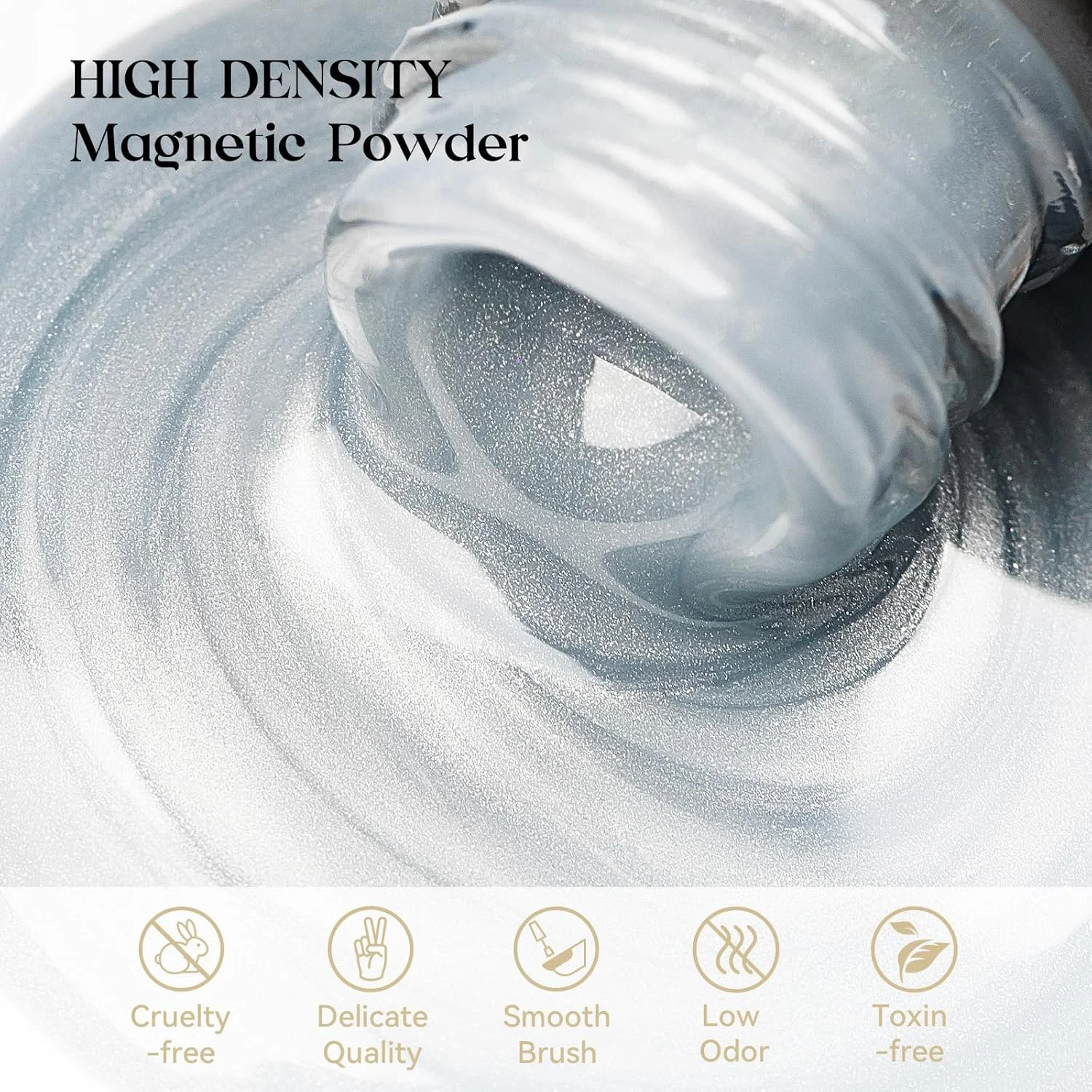 لاک ژل چشم گربه ای، ست 8 رنگ لاک ژل مغناطیسی سرامیکی با آهنربا، رنگ های کریستالی براق نقره ای قهوه ای سبز بنفش، لاک ژل خیساندنی مناسب طراحی ناخن در سالن یا منزل، هدیه برای خانم ها