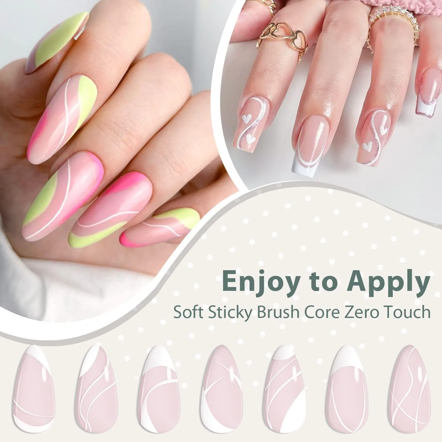 ست لاک ژل ناخن ویشاین، 2 رنگ کلاسیک سفید و مشکی، رنگ ژل طراحی ناخن، سرخوشی، قلم موی نازک طراحی ناخن در خودکار ژلی، کیت طراحی ناخن ست لاک ژل ناخن ویشاین، 2 رنگ کلاسیک سفید و مشکی، رنگ ژل طراحی ناخن، سرخوشی، قلم موی نازک طراحی ناخن در خودکار ژلی، کیت طراحی ناخن