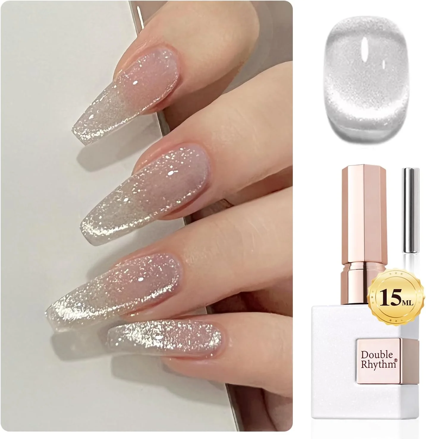 لاک ژل چشم گربه ای دابل ریتم 15 میلی لیتری با آهنربا، اکلیلی هولوگرافیک، رنگ ژله ای نیمه شفاف مغناطیسی، مناسب استفاده در سالن و منزل (نقره ای-MC1019) لاک ژل چشم گربه ای دابل ریتم 15 میلی لیتری با آهنربا، اکلیلی هولوگرافیک، رنگ ژله ای نیمه شفاف مغناطیسی، مناسب استفاده در سالن و منزل (نقره ای-MC1019)