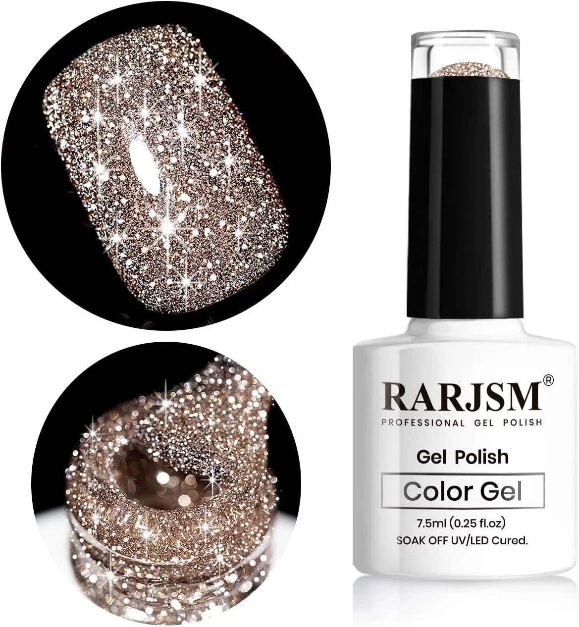 لاک ژل اکلیلی بازتابنده RARJSM، لاک ژل ناخن قهوه ای برهنه الماسی فلش، رنگ های زمستانی براق و درخشان، نیاز به خشک شدن با دستگاه UV LED، مناسب برای مانیکور DIY و سالن آرایش ناخن 7.5 میلی لیتر لاک ژل اکلیلی بازتابنده RARJSM، لاک ژل ناخن قهوه ای برهنه الماسی فلش، رنگ های زمستانی براق و درخشان، نیاز به خشک شدن با دستگاه UV LED، مناسب برای مانیکور DIY و سالن آرایش ناخن 7.5 میلی لیتر