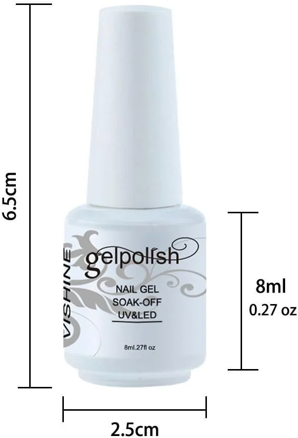 لاک ژل ویشین 8 میلی لیتری، لاک ناخن ژلی رنگی، مناسب مانیکور سالنی، سبز ارتشی #1436