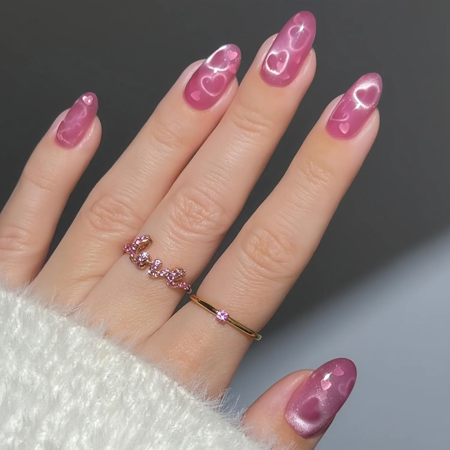 لاک ژل چشم گربه ای شیشه ای سنونسکی با آهنربا 15 میلی لیتر، کهکشانی سه بعدی مغناطیسی اکلیلی شفاف رنگی، مناسب استفاده در سالن و منزل (صورتی، MY1-005)