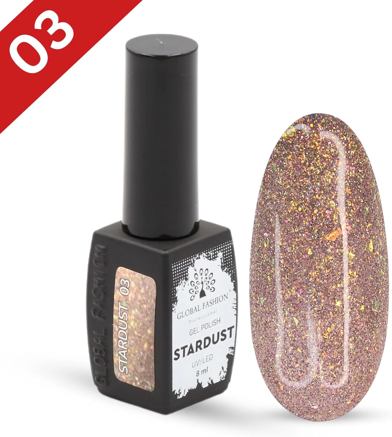 لاک ژل ناخن استارداست – 8 میلی لیتر اکلیل هولوگرافیک، ماندگاری بالا، براقیت زیاد، خیساندن آسان با ژل UV/LED، کیفیت حرفه ای سالن و طراحی ناخن DIY برای مانیکور و پدیکور در خانه یا سالن (03) لاک ژل ناخن استارداست – 8 میلی لیتر اکلیل هولوگرافیک، ماندگاری بالا، براقیت زیاد، خیساندن آسان با ژل UV/LED، کیفیت حرفه ای سالن و طراحی ناخن DIY برای مانیکور و پدیکور در خانه یا سالن (03)