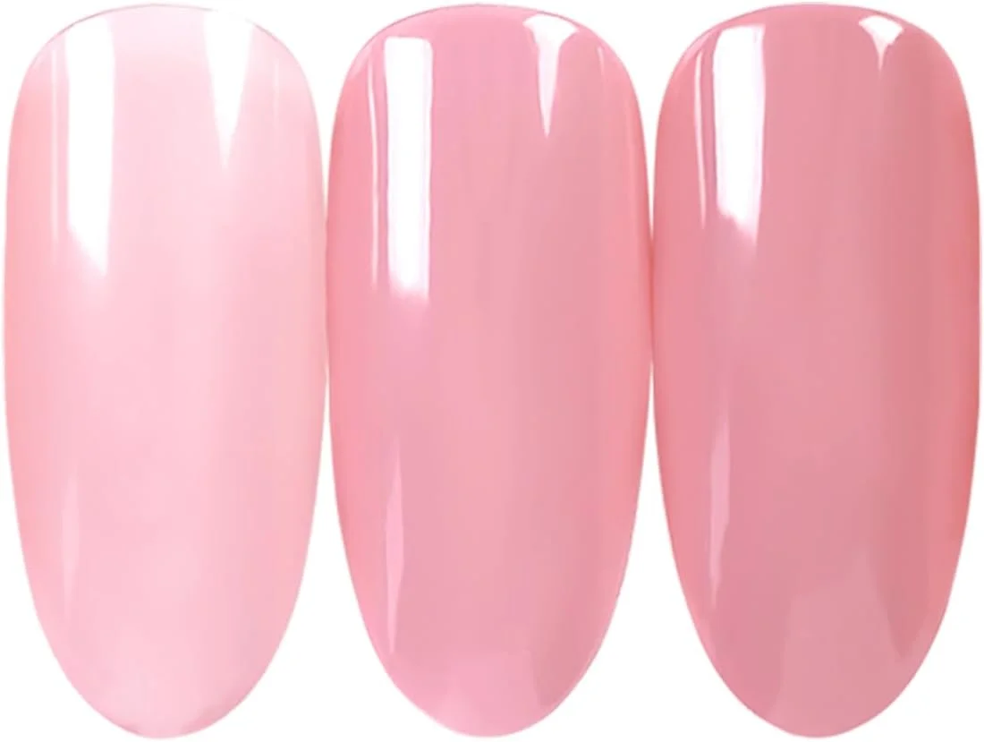 لاک ناخن ژله ای روغنی 9.5 میلی لیتری KADS، رنگ های آب نباتی، غیر سمی، شفاف، صورتی، سبز، زرد، مناسب برای مانیکور ژلیش سالنی و طراحی ناخن DIY در خانه (رز کریستالی)