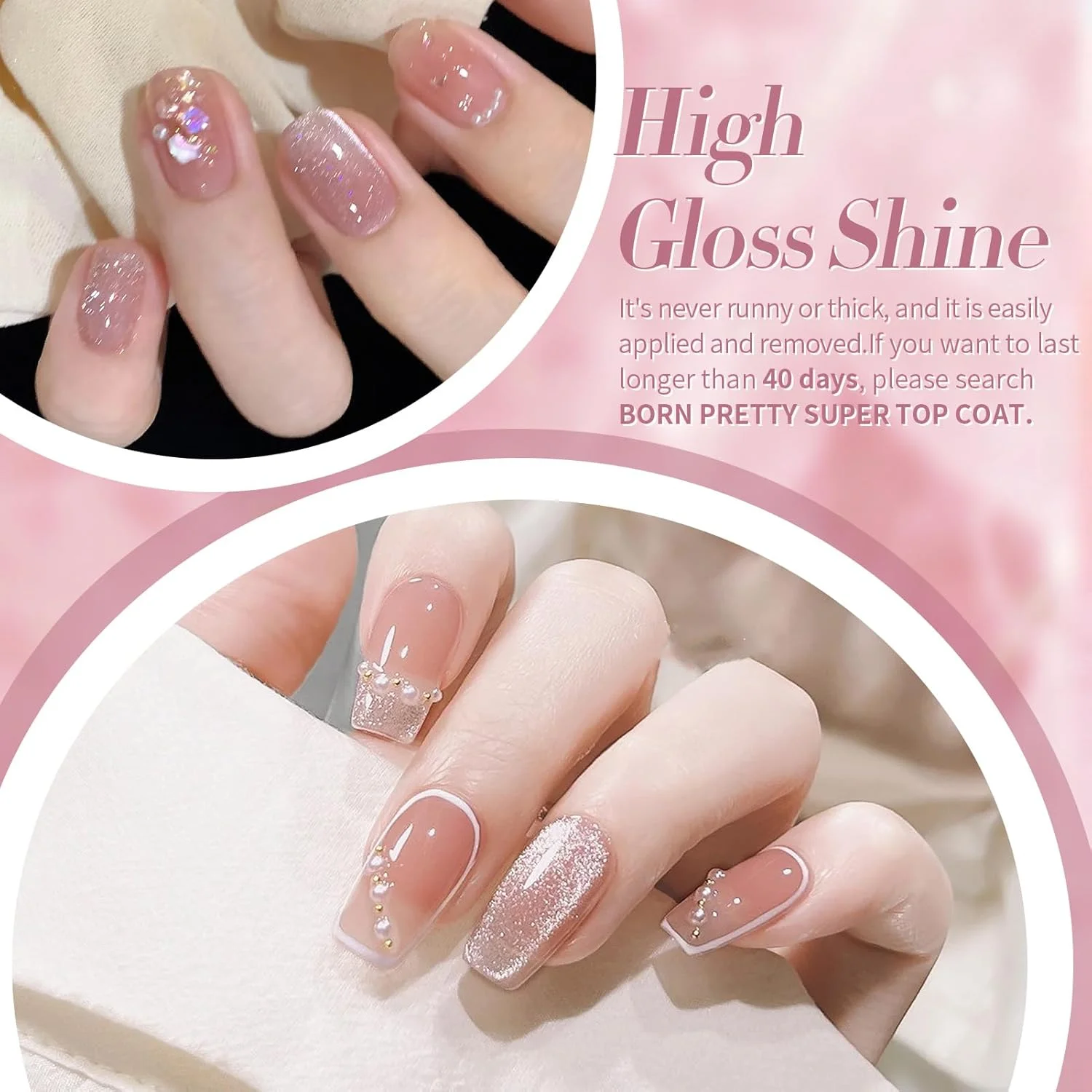 لاک ژل چشم گربه ای بورن پریتی، ژله ای صورتی، مهتابی، شیشه ای کریستالی، شیمر مغناطیسی گربه ای، اکلیلی هولوگرافیک، مناسب مانیکور سالنی و طراحی ناخن در خانه، 7 میلی لیتر، 6 عدد لاک ژل چشم گربه ای بورن پریتی، ژله ای صورتی، مهتابی، شیشه ای کریستالی، شیمر مغناطیسی گربه ای، اکلیلی هولوگرافیک، مناسب مانیکور سالنی و طراحی ناخن در خانه، 7 میلی لیتر، 6 عدد