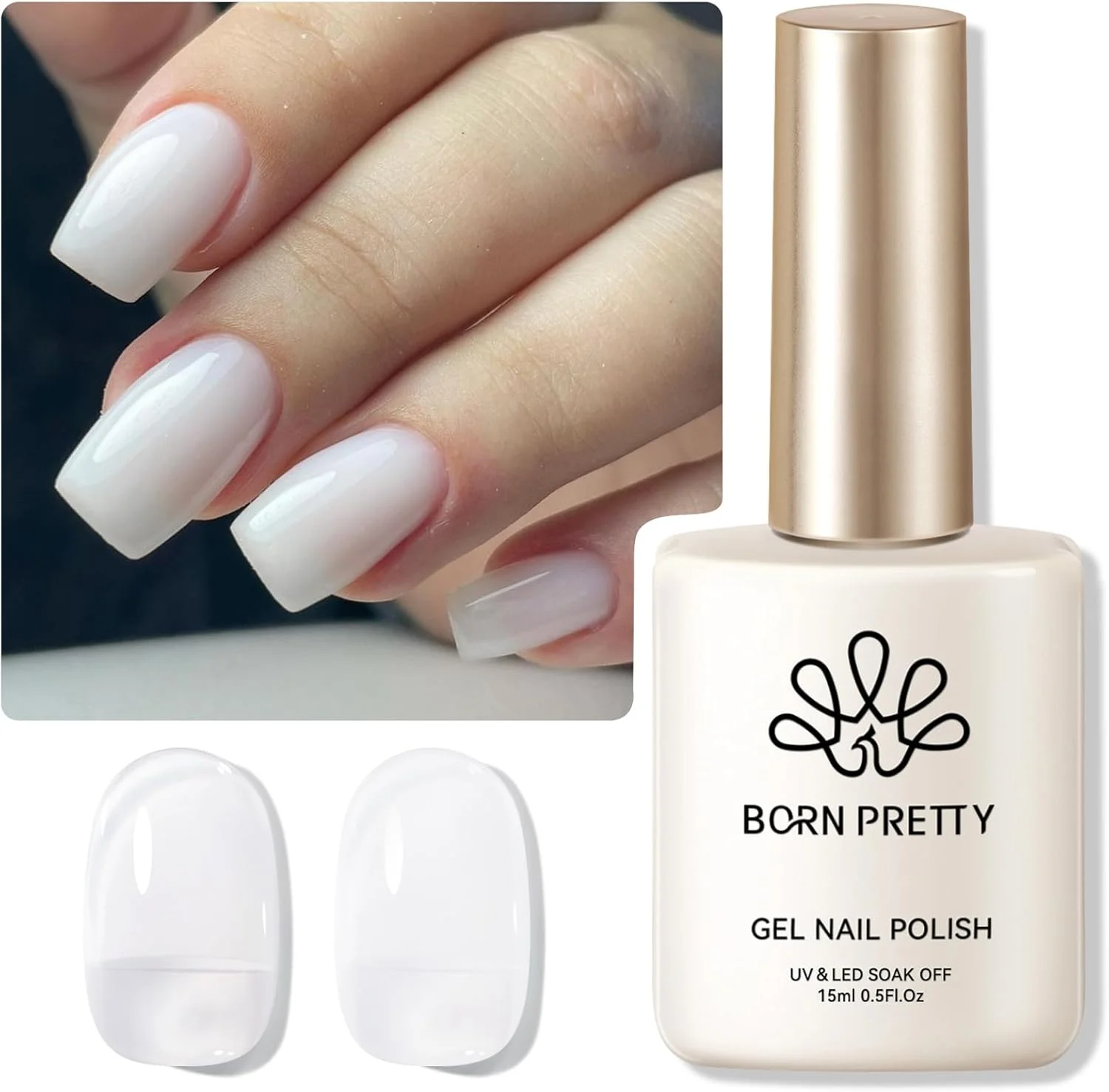 لاک ژل ناخن شیری سفید بورن پریتی 15 میلی لیتر - لاک ژل ناخن سفید ژله ای اوپال، رنگ های طبیعی نیمه شفاف، لاک ژل بدون HEMA، جلوه ژله ای، مناسب برای طراحی ناخن فرانسوی و DIY لاک ژل ناخن شیری سفید بورن پریتی 15 میلی لیتر - لاک ژل ناخن سفید ژله ای اوپال، رنگ های طبیعی نیمه شفاف، لاک ژل بدون HEMA، جلوه ژله ای، مناسب برای طراحی ناخن فرانسوی و DIY