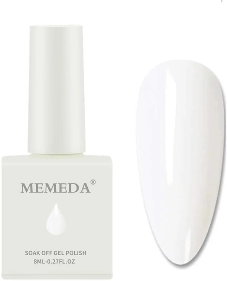 لاک ژل ناخن، لاک ژل شیری سفید رنگ، 8 میلی لیتر لاک ژل ناخن، لاک ژل شیری سفید رنگ، 8 میلی لیتر