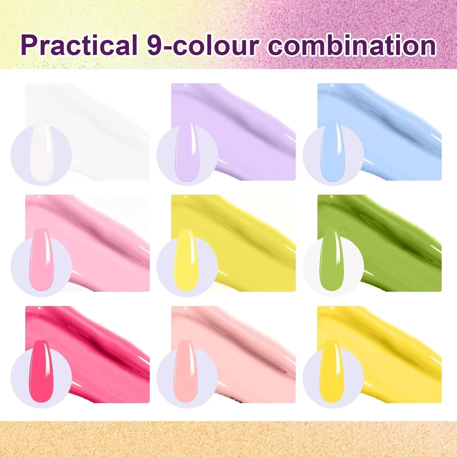 لاک ژل گرادینت، 9 رنگ لاک ناخن آمبره برای ناخن های آمبره، ناخن های هاله ای، مانیکور فرانسوی، هنر ناخن DIY ماندگار، پالت بهاری لاک ژل گرادینت، 9 رنگ لاک ناخن آمبره برای ناخن های آمبره، ناخن های هاله ای، مانیکور فرانسوی، هنر ناخن DIY ماندگار، پالت بهاری