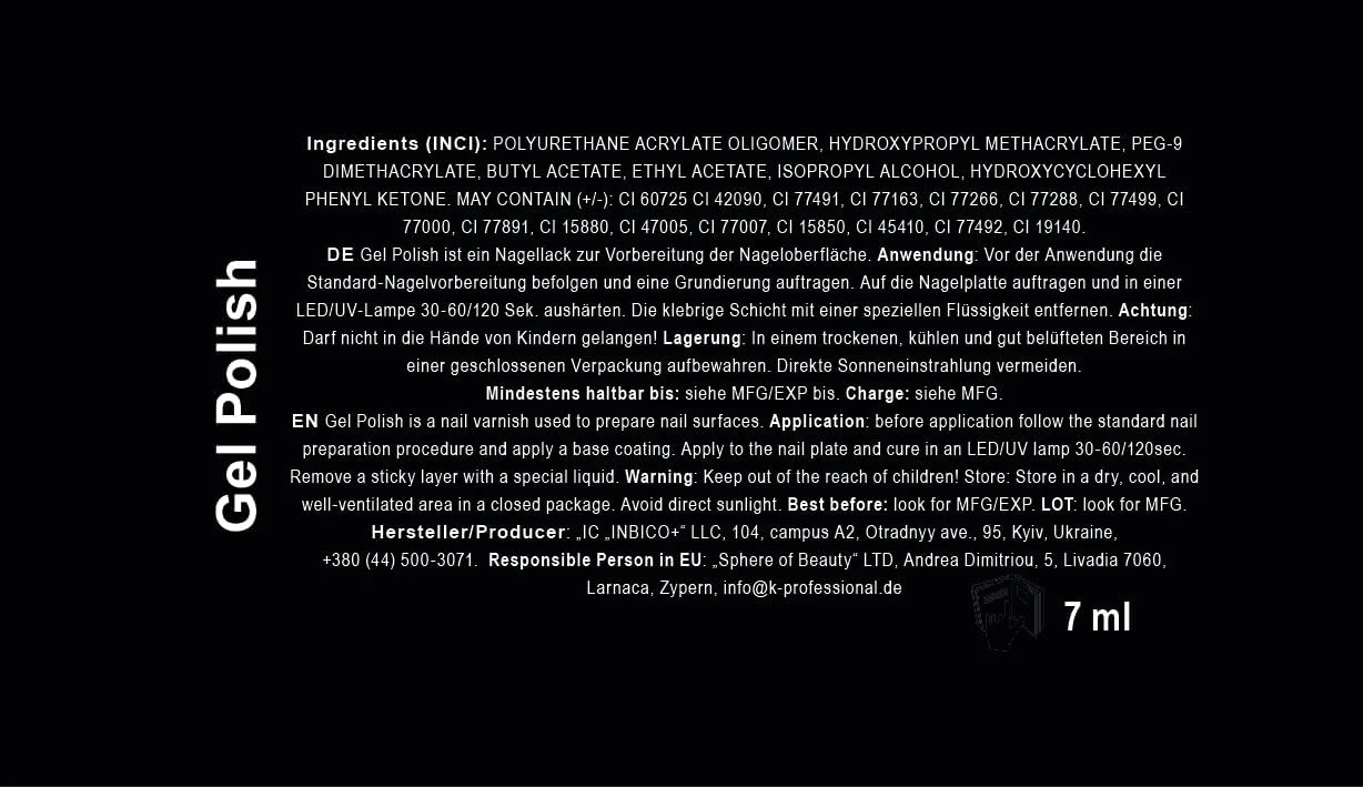 لاک ناخن حرفه ای K odi - BW20 - سفید - لاک ژل ناخن UV LED - 7 میلی لیتر - لاک ناخن UV با استفاده آسان، لاک ژل ناخن با ماندگاری طولانی (سفید)