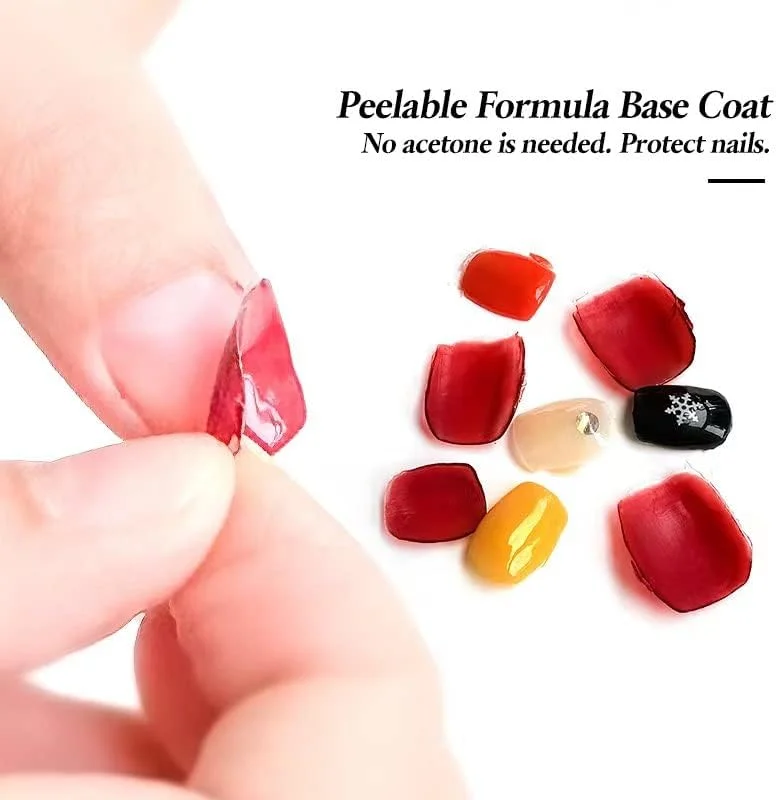 لاک پایه ژلی جداشدنی FZANEST، ۱۵ میلی لیتر، لاک ژل پایه جداشدنی با نور UV LED، غیر سمی، وگان و بدون تست حیوانی