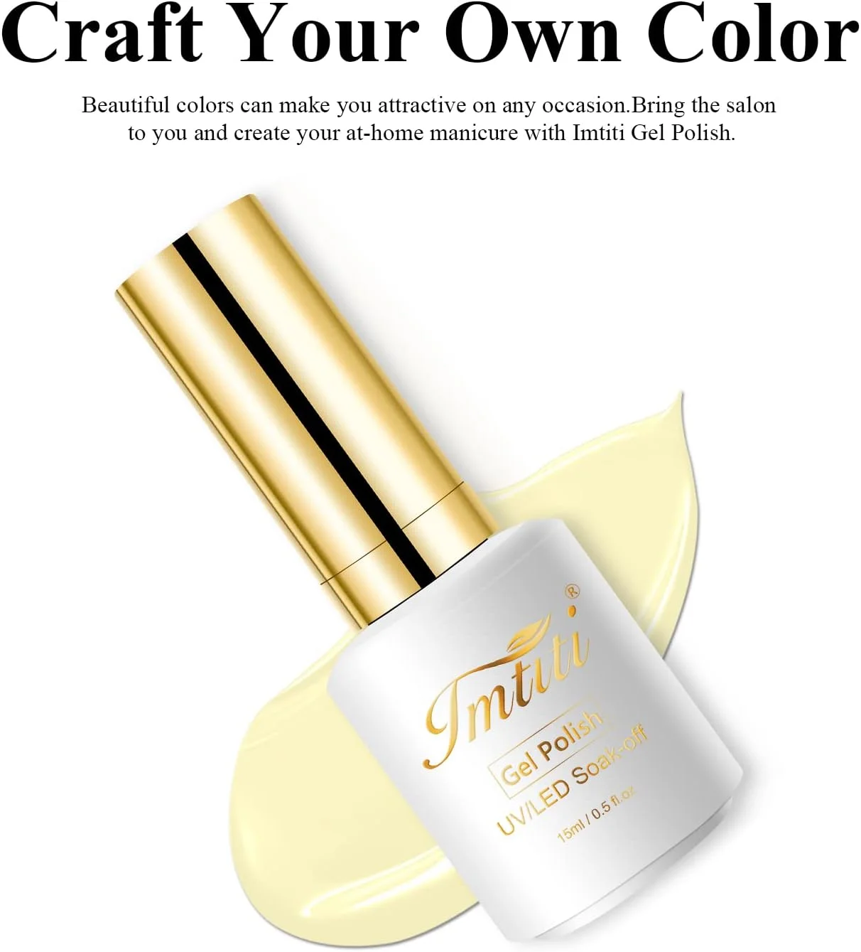 لاک ژل پاستیلی ایمتیتی، 15 میل، کرم زرد روشن، مناسب دستگاه LED UV، رنگ بهاری و تابستانی خنثی برای طراحی ناخن، ست ژل مانیکور مبتدی برای زنان و دختران