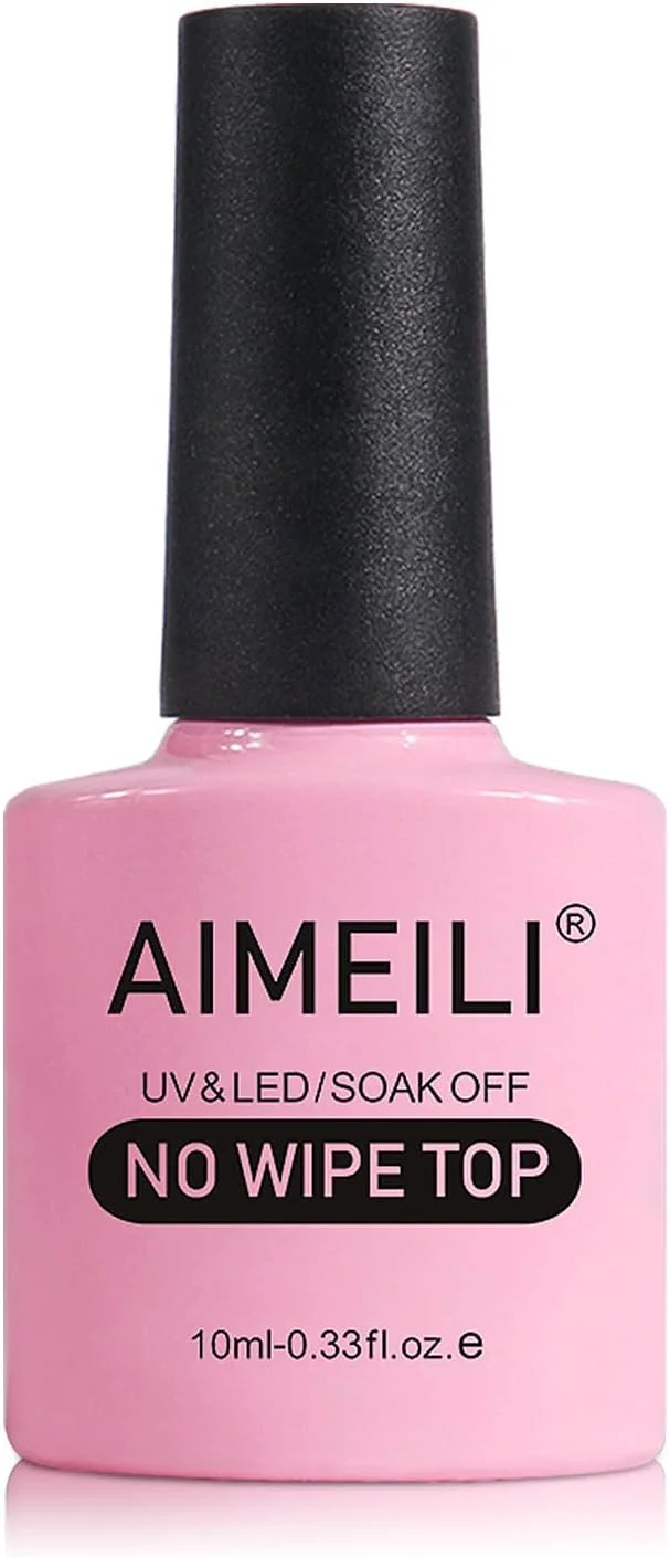 لاک ژل تاپ کت بدون اثر AIMEILI، خشک شدن با UV LED