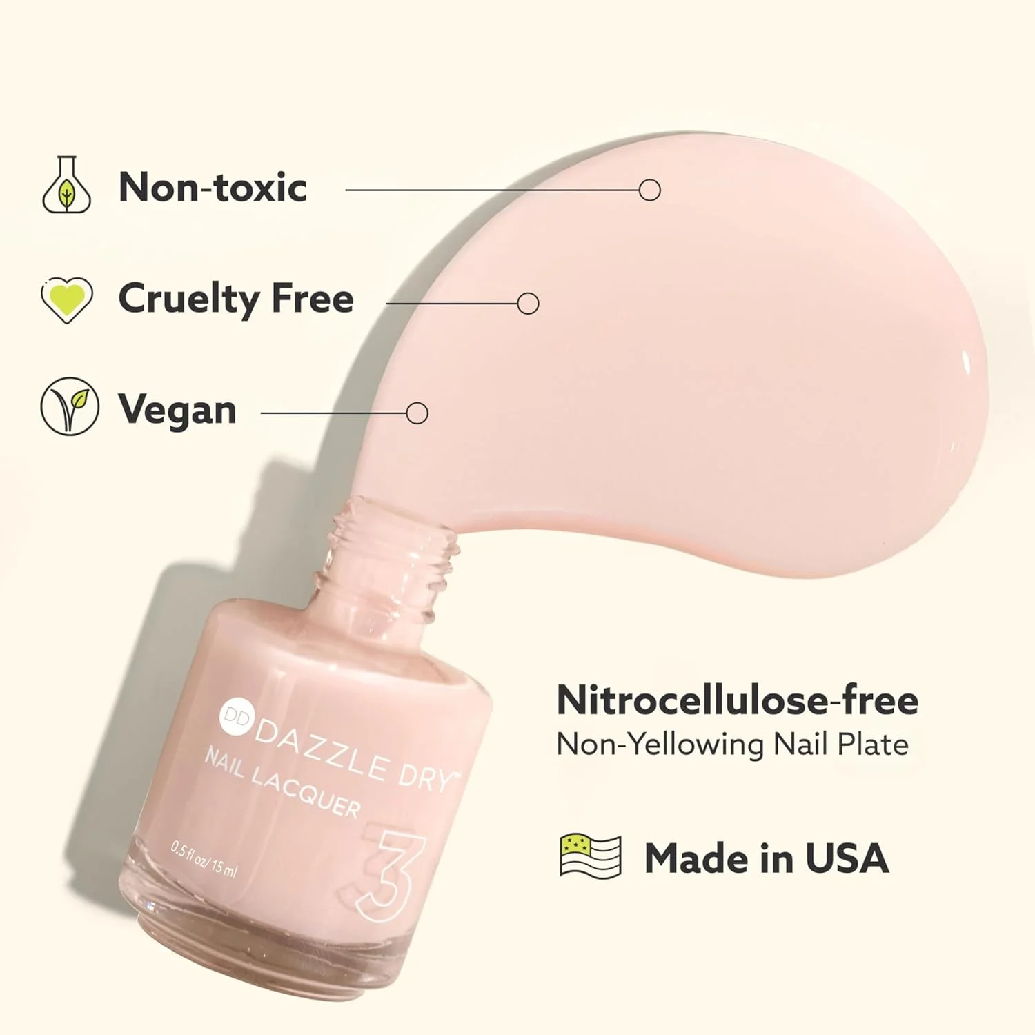 لایه رویی لاک خشک کن سریع Dazzle Dry، حجم 15 میلی لیتر