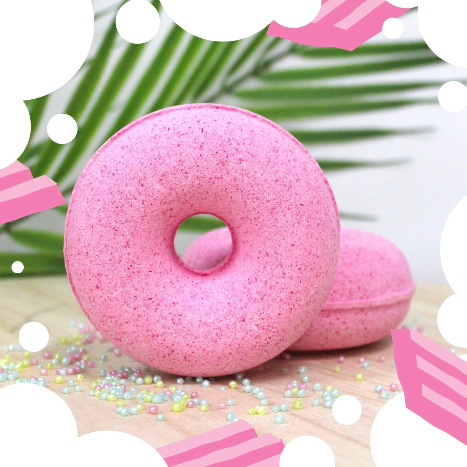 توپ حمام کف کننده Feel Natural، دیسکو پاپ، آرامش بخش، رایحه درمانی، هدیه ای سرگرم کننده، عطر نوستالژیک، آدامس بادکنکی، 100 گرم