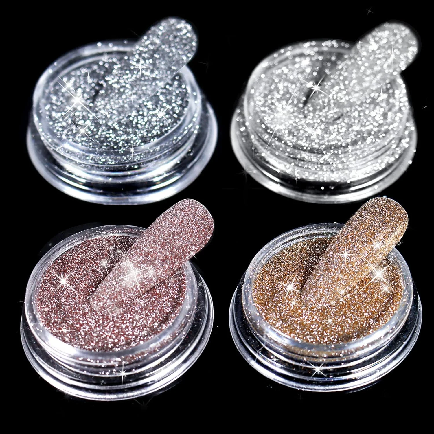 پودر اکلیل ناخن الماسه آل استاری، 4 رنگ درخشان کره ای، پودر براق و منعکس کننده الماس، لوازم طراحی ناخن برای لاک ژل، مهمانی دیسکو، کلوب شبانه، صنایع دستی عروسی پودر اکلیل ناخن الماسه آل استاری، 4 رنگ درخشان کره ای، پودر براق و منعکس کننده الماس، لوازم طراحی ناخن برای لاک ژل، مهمانی دیسکو، کلوب شبانه، صنایع دستی عروسی