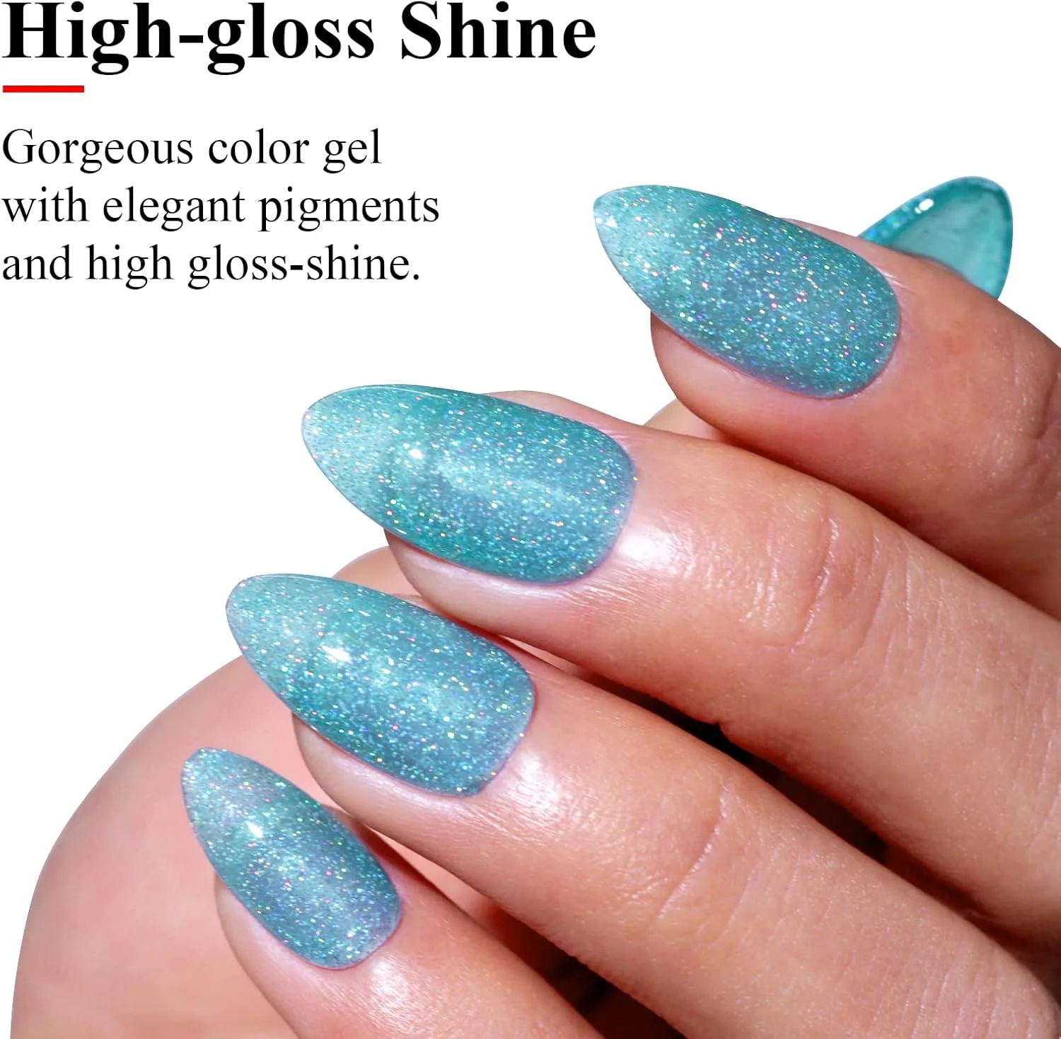 لاک ناخن اکلیلی UV ایمتیتی، 1 عدد 15 میلی لیتر لاک ژل اکلیلی آبی روشن، لاک ژل UV LED، لاک ناخن DIY، کیت لاک ژل سالنی مانیکور مبتدی برای زنان و دختران