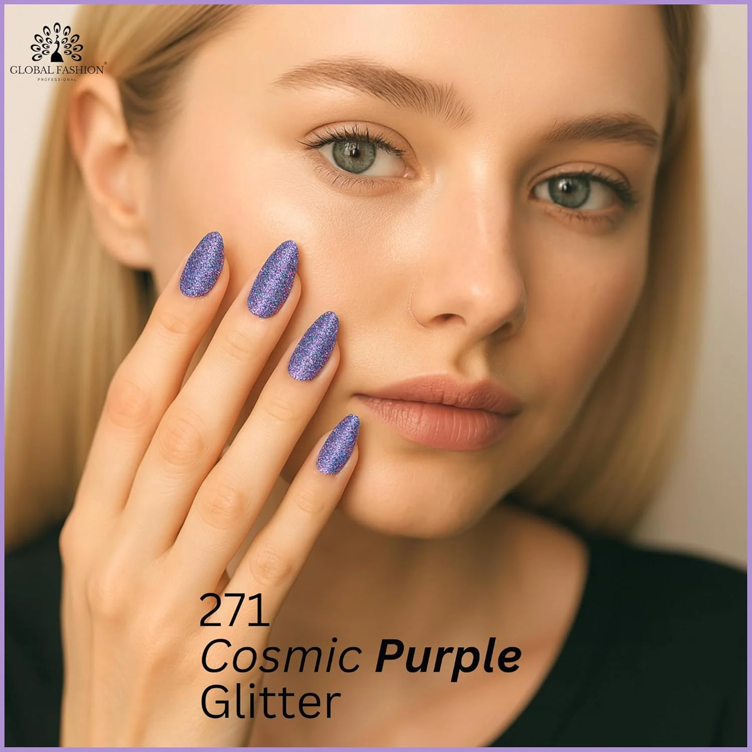 لاک ژل چشم گربه ای آفتاب غروب رزی مغناطیسی تغییر رنگ دهنده، لاک ژل ناخن UV/LED، اثر دیسکو کهکشانی، درخشش ماندگار، هدیه طراحی ناخن (اکلیل بنفش کیهانی، 8 میلی لیتر)