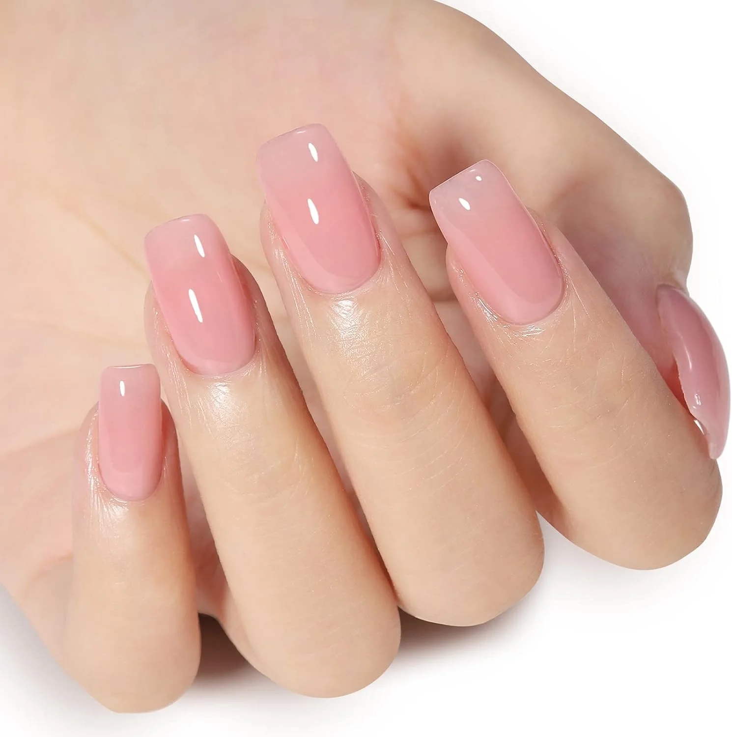 لاک ژل آییسا، رنگ صورتی کالباسی ملایم، رنگ ژله ای خنثی و شفاف، لاک ژل نیمه شفاف طبیعی، مناسب طراحی ناخن ولنتاین و مانیکور فرانسوی در خانه، 15 میلی لیتر - تصویر 2