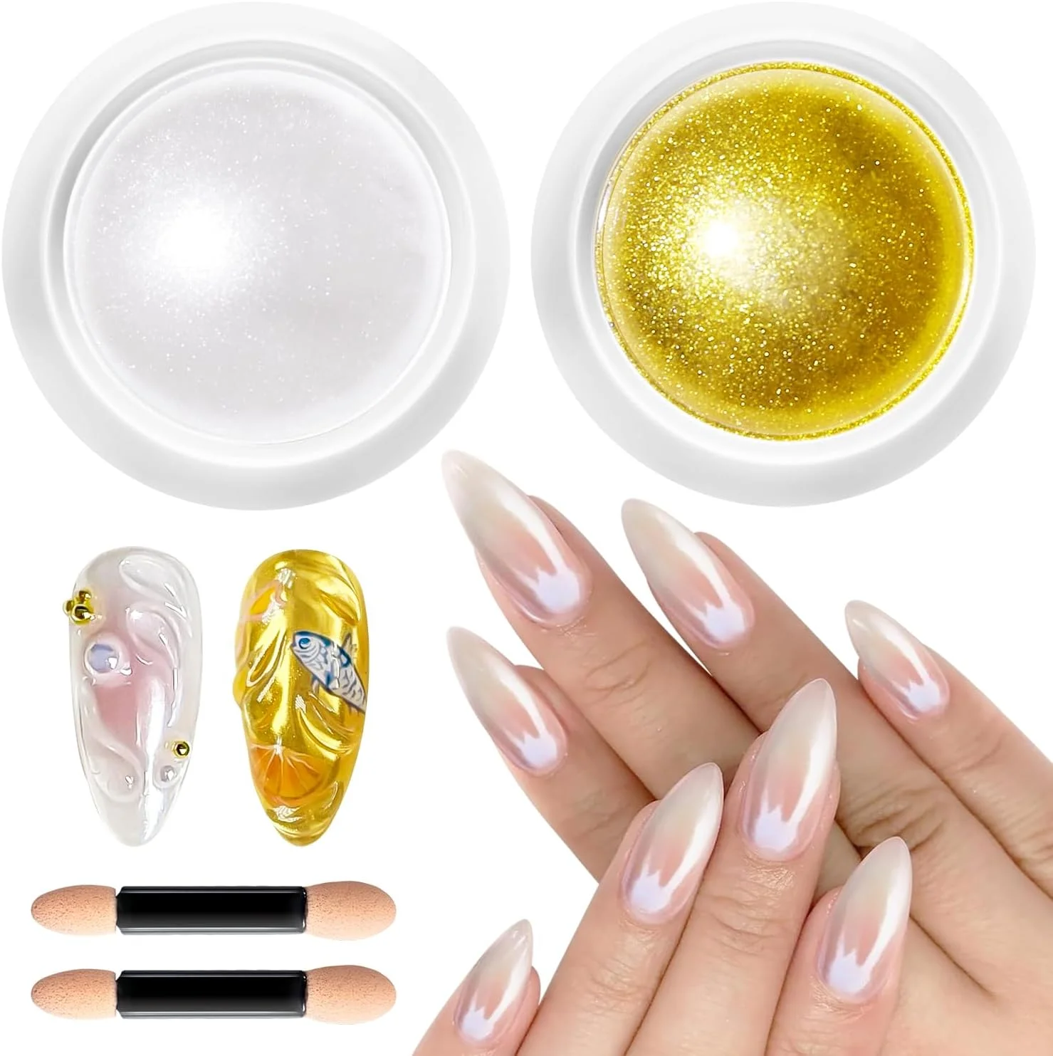 پودر کروم ناخن طلایی - پودر براق کننده ناخن طلایی آینه ای جادویی، پودر کروم مرواریدی ناخن، پودر کروم رنگین کمانی پری دریایی متالیک آینه ای برای طراحی ناخن و مانیکور پودر کروم ناخن طلایی - پودر براق کننده ناخن طلایی آینه ای جادویی، پودر کروم مرواریدی ناخن، پودر کروم رنگین کمانی پری دریایی متالیک آینه ای برای طراحی ناخن و مانیکور