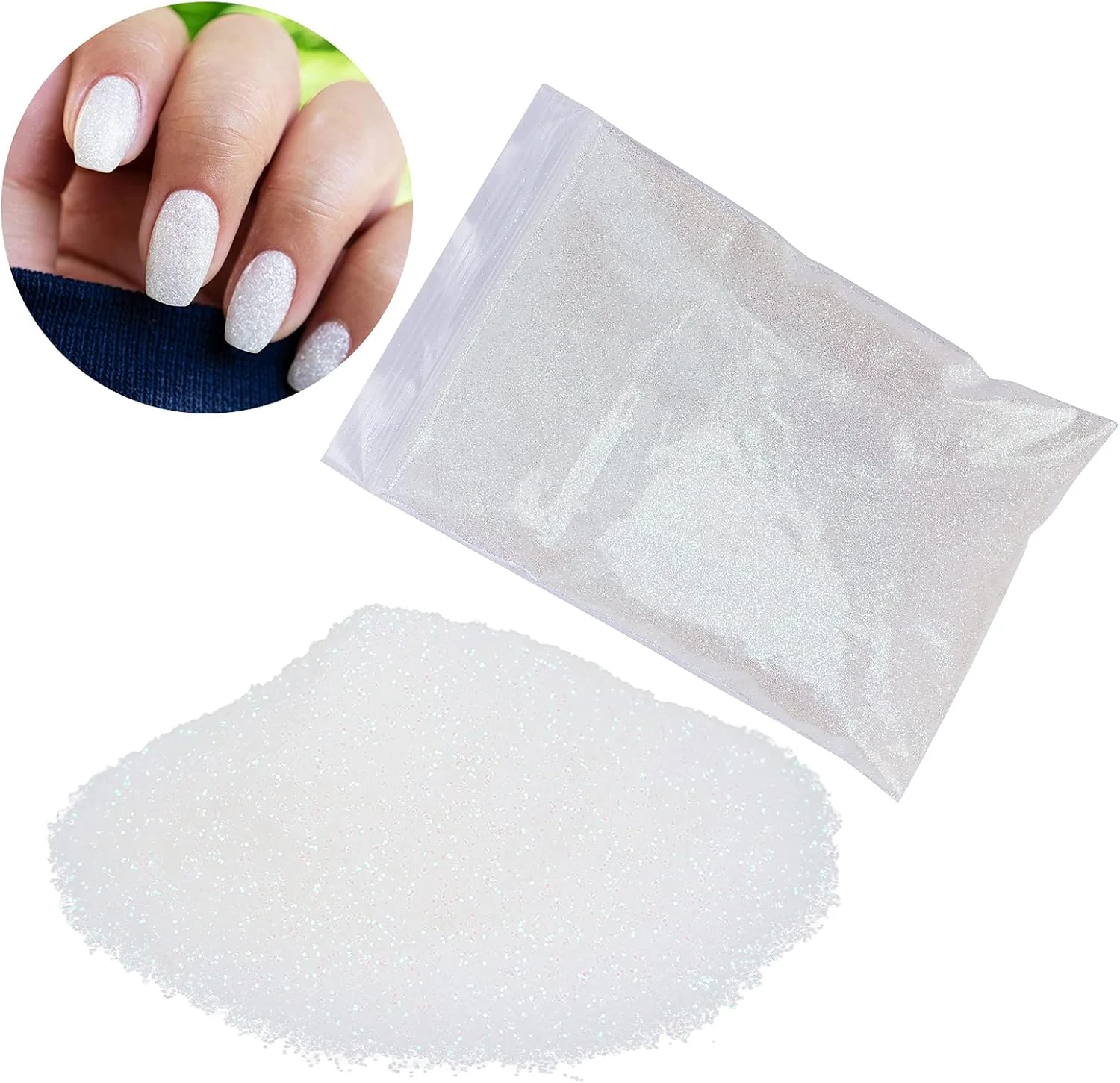 پودر اکلیل هنری ناخن 50 گرمی، ست پودر اکلیل، ماندگار، کاربردی و آسان برای استفاده، پودر چند منظوره برای جشنواره آرایشی DIY.