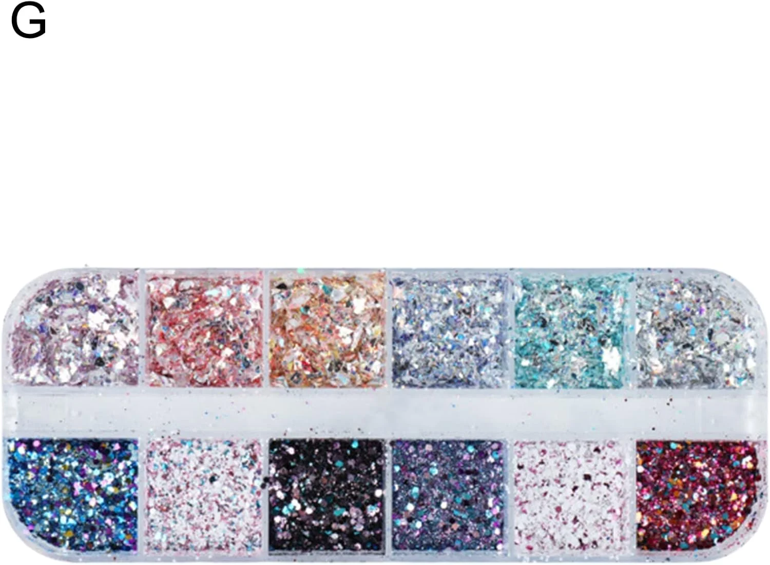 پودر اکلیل ناخن، پولک های تزئینی براق ناخن، هولوگرافیک DIY G